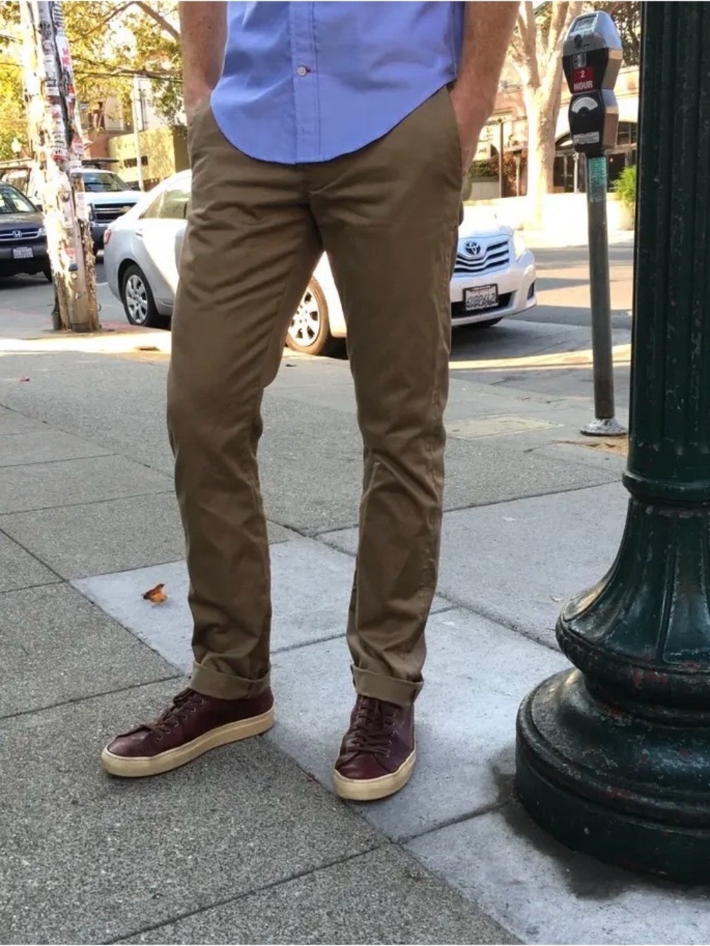 Gustin #94 USA Khaki Selvedge Chino Pants Men’s 34 Straight Fit
